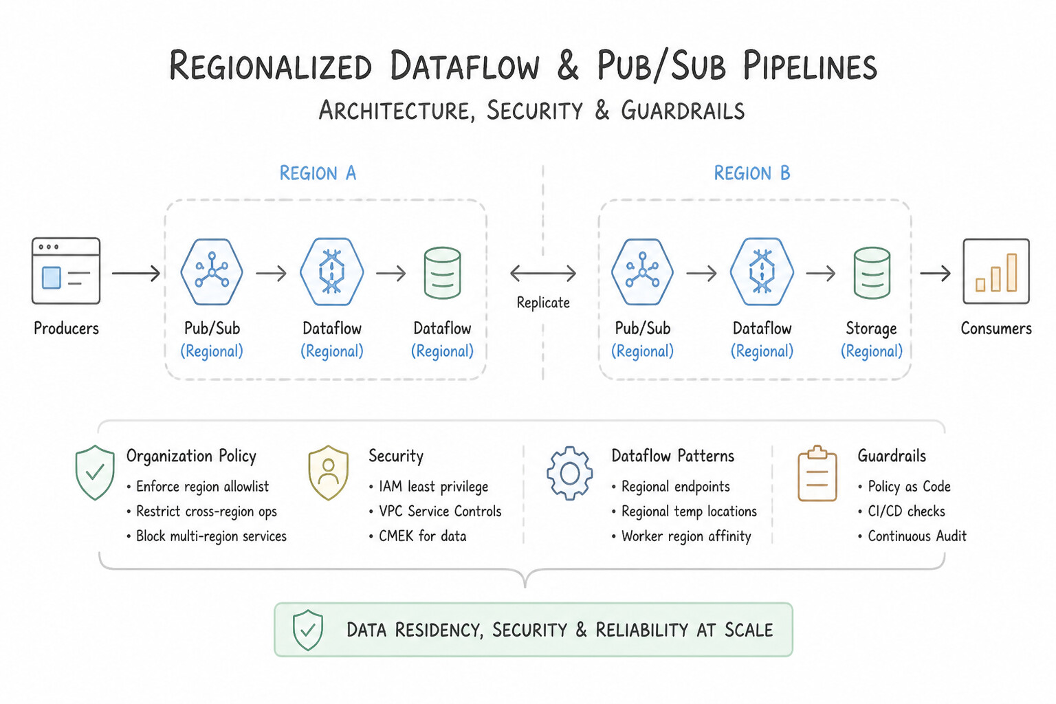 Regionalizing Dataflow & Pub/Sub Pipelines Architecture (1.1d)