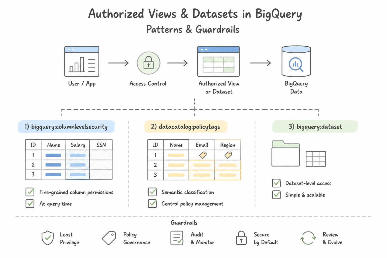 Authorized Views & Authorized Datasets Architecture (1.1f)