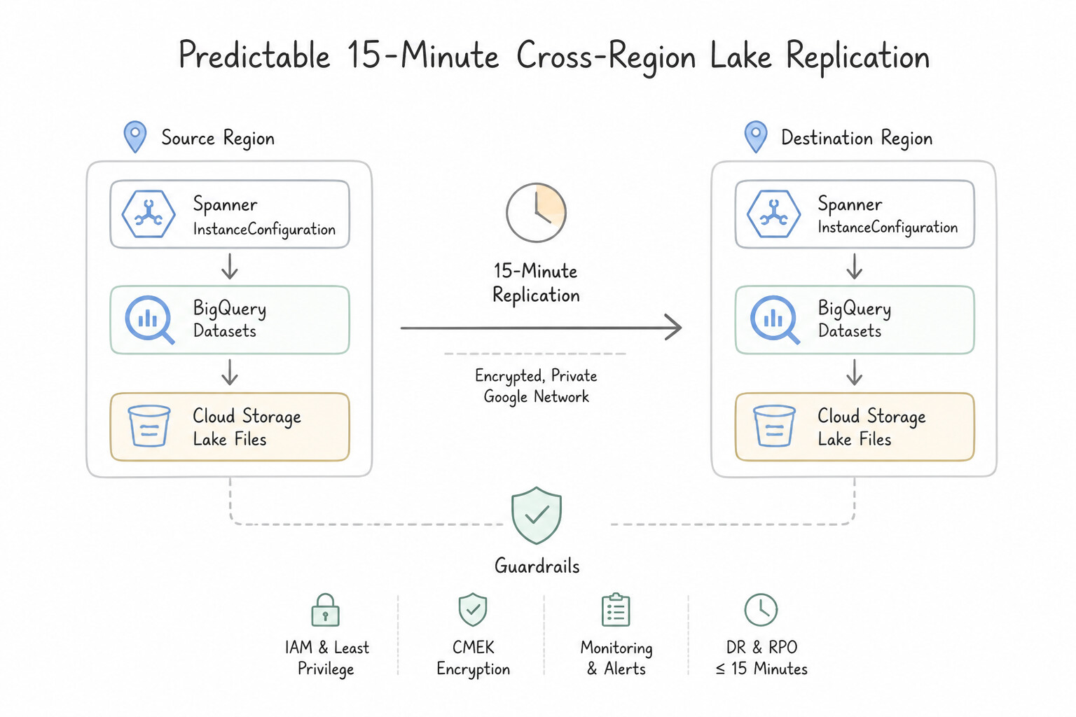 Predictable 15-Minute Cross-Region Lake Replication Architecture (1.2c)