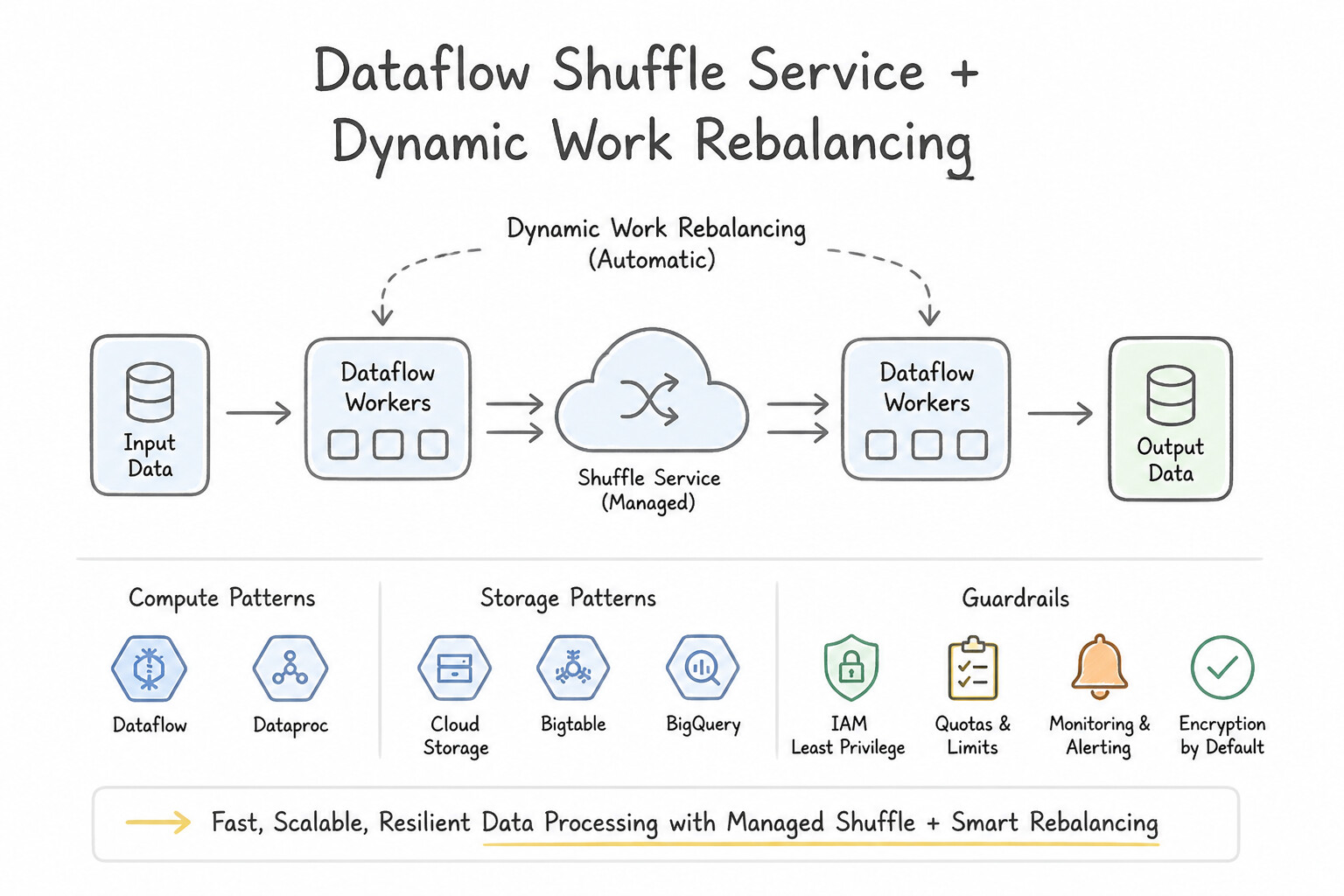 Dataflow Shuffle Service & Dynamic Work Rebalancing Architecture (2.2c)