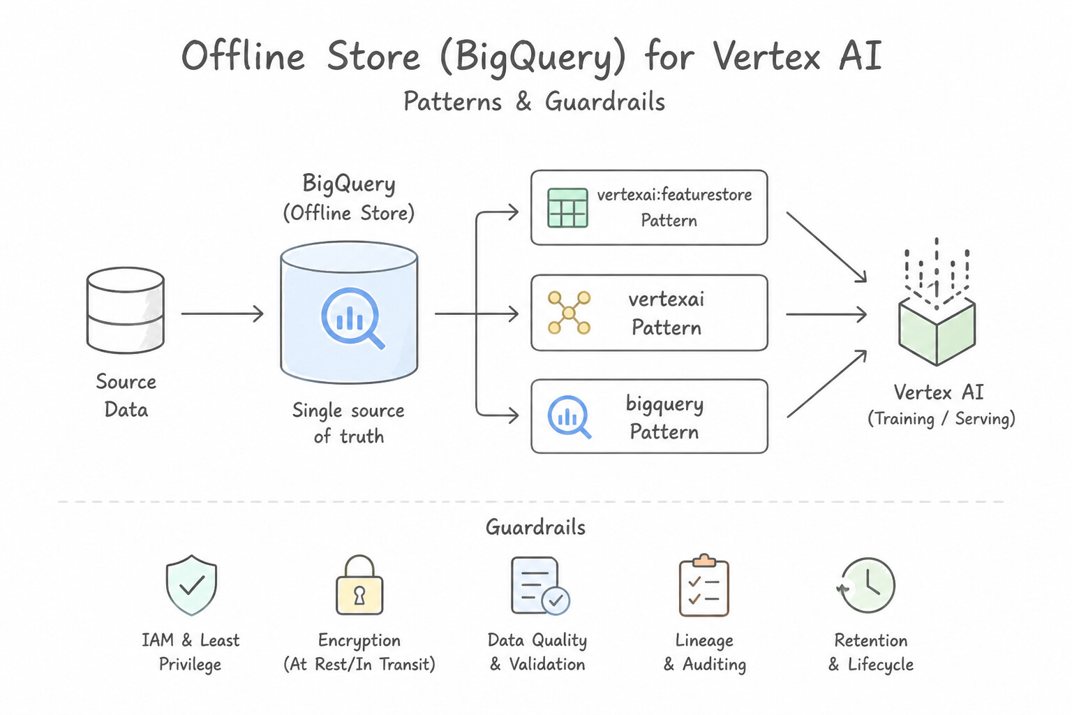 Offline Store (backed by BigQuery) Architecture (2.1c)